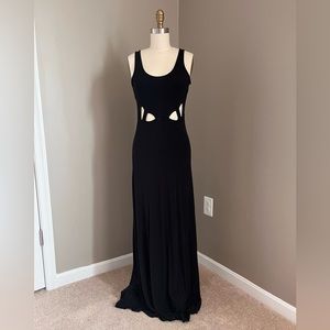 Black cutout maxi dress